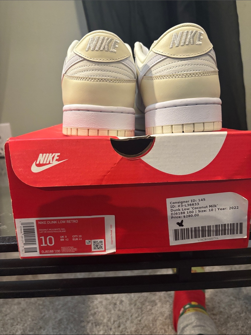 Nike Kids Dunk Low Retro - Coconut Milk & White